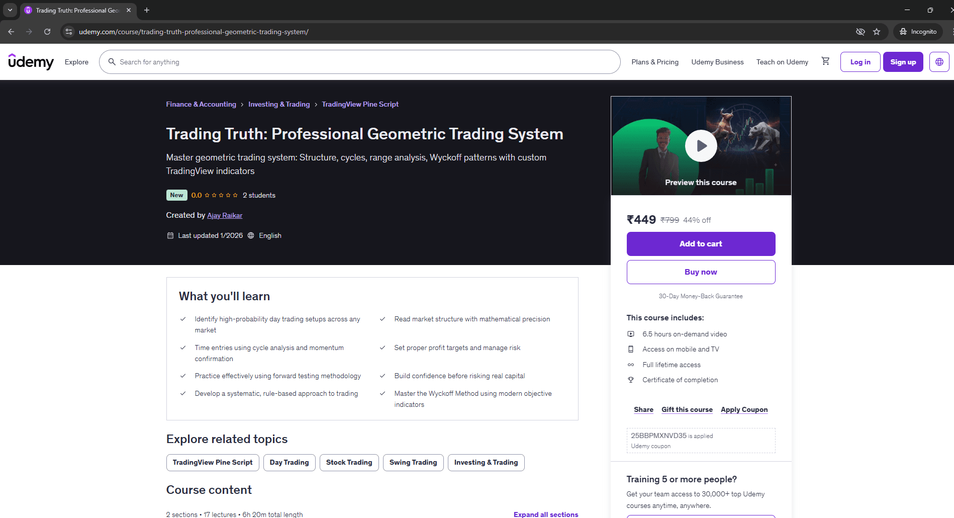 Trading Truth: Institutional Trading System For Beginners Course